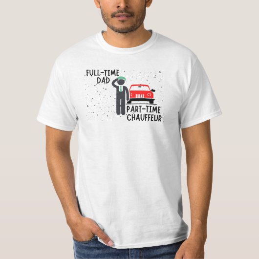 Full-time papa - part-time Chauffeur Hoodie T-shirt (Voorkant)