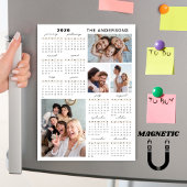 Full Year 2026 Calendar Photo Collage Magnet