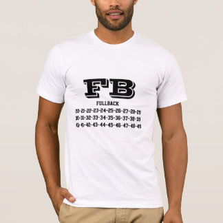 Fullback jersey numbers t-shirt