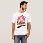 Fullerton California Retro Sunset Mannen T-Shirt (Voorkant volledig)
