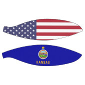 Fullsize Basketball met vlag van Kansas, VS Basketbal (Panelen)