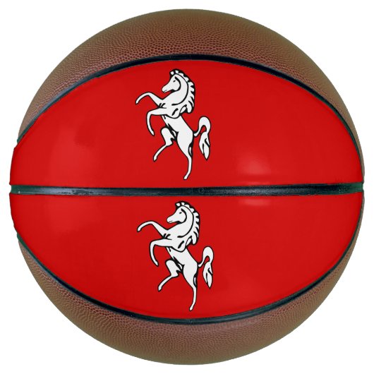 Fullsize Basketball with Flag of Kent County Basketbal (Voorkant)