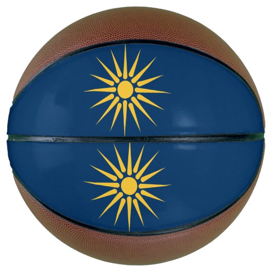 Fullsize Basketball with Flag of Macedonia Basketbal (Voorkant)