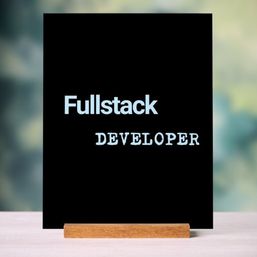 Fullstack Dev Banners Acryl Bord (Neutraal)