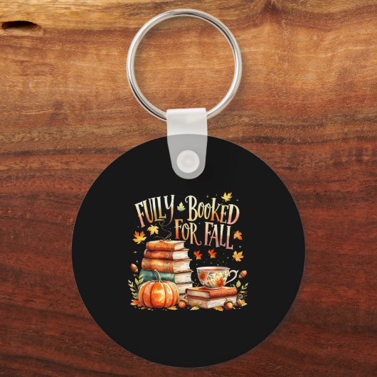 Fully Booked For Fall Cozy Autumn Reading Gift  Sleutelhanger (Voorkant)