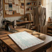 Fully Customizable Body Measurements Chart Notepad Notitieblok