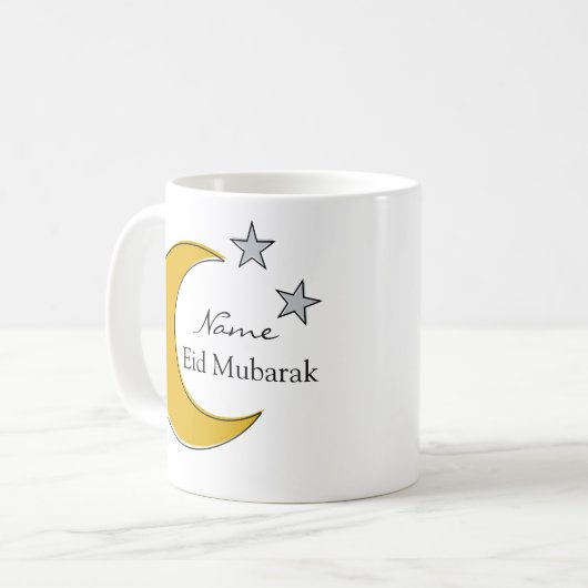 Fully Customizable Eid Mug -Eid Mubarak Coffee Cup (Devant gauche)