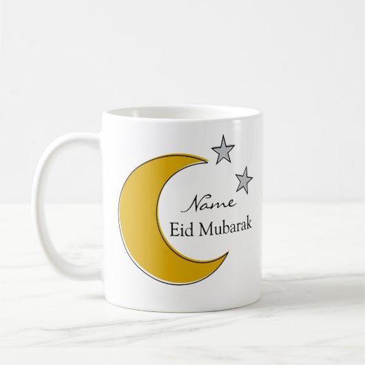 Fully Customizable Eid Mug -Eid Mubarak Coffee Cup (Gauche)