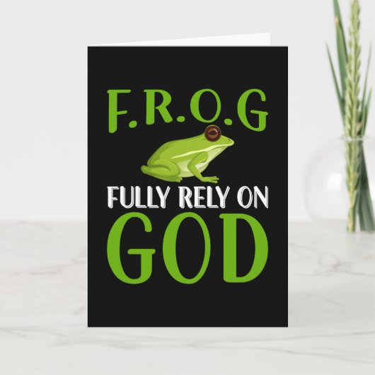 Fully Rely On God F.R.O.G - Frog Kaart (Voorkant)