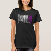 Fully Vaccinated Barcode Asexual Pride Flag Aesthe T-shirt (Voorkant)