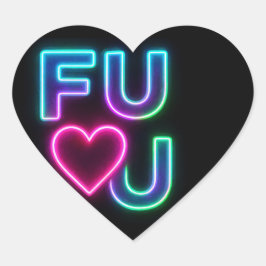 FULU Hartvormige Sticker