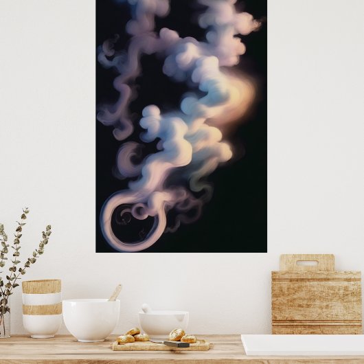 Fumée Abstraite | Poster d'art moderne (Cuisine)