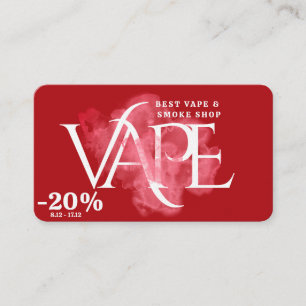 Fumée colorée Boutique Vape Boutique Carte de visi