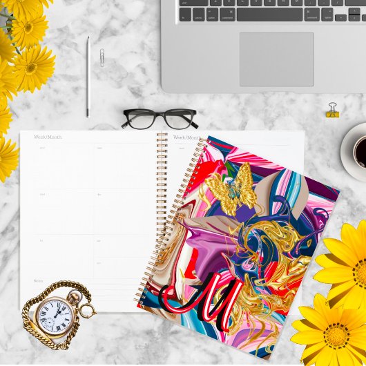 Fumée de papillon d'or Monogramme rouge Liquide Ab