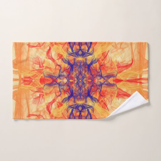 FUMÉE ORANGE - Art Fractal - (Serviette à main)