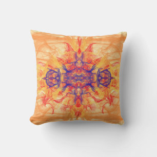 FUMÉE ORANGE - Art Fractal - Coussin extérieur
