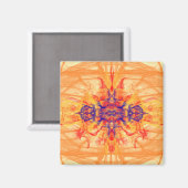 FUMÉE ORANGE - Art Fractal - Magnet (Recto/Verso)