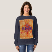 FUMÉE ORANGE - Art Fractal - Sweatshirt (Devant entier)