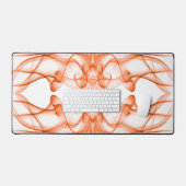 Fumée orange symétrique minimaliste blanc (Clavier et souris)