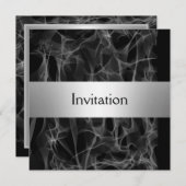 Fumée populaire Black Party Invitation enregistrer (Devant / Derrière)