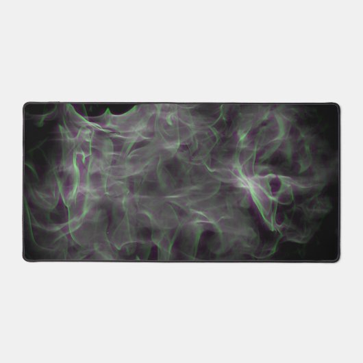 Fumée violette verte et flammes Mat d'art Abstrait (Recto)