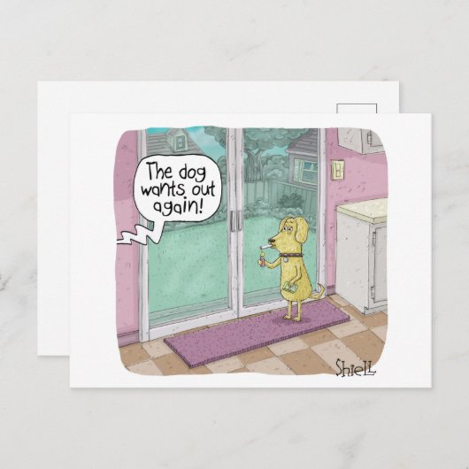 Fumer Chien drôle de carte d'anniversaire (Devant / Derrière)