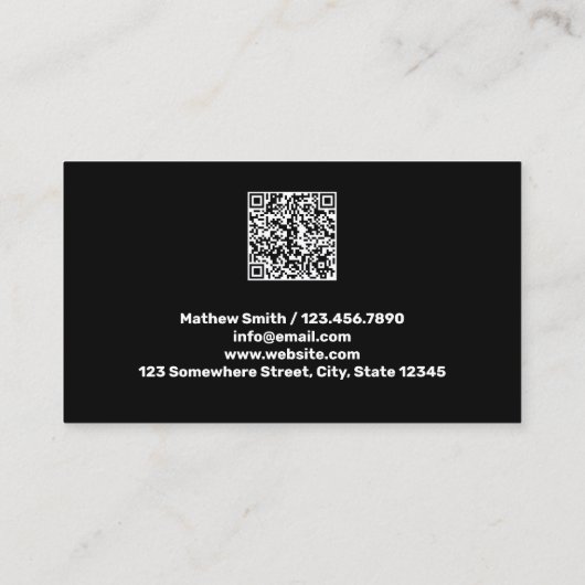 Fumer Shop QR Carte de visite (Dos)