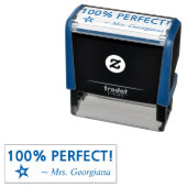 Fun "100% PERFECT!" Educator Rubber Stamp Zelfinktende Stempel (In situ)