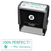 Fun "100% PERFECT!" Educator Rubber Stamp Zelfinktende Stempel (In situ)