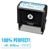 Fun "100% PERFECT!" Feedback Rubberstempel Zelfinktende Stempel (In situ)
