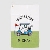 Fun 19th Hole Custom Cart Personalized Golfhanddoek (Voorkant)