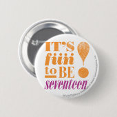 Fun. 2 B 17-Oranje Ronde Button 5,7 Cm (Voorkant /achterkant)