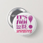 Fun. 2 B 17-Paars Ronde Button 5,7 Cm (Voorkant /achterkant)