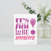 Fun 2 B 17-Purple Briefkaart (Staand voorkant)