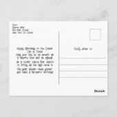 Fun 50s Retro Jukebox, Verjaardag Briefkaart (Achterkant)