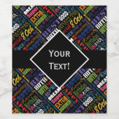 Fun 80th Birthday Party Personalized Monogram Wijn Etiket (Enkel label)