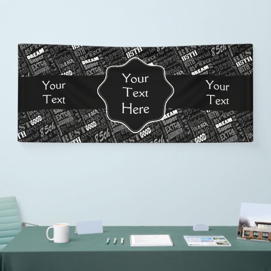 Fun 85th Birthday Party Personalized Monogram Spandoek (Beurs)