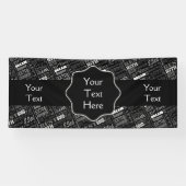 Fun 85th Birthday Party Personalized Monogram Spandoek (Horizontaal)