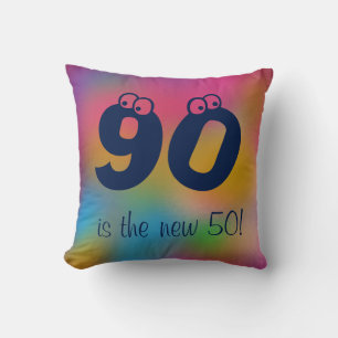 Fun 90th Birthday Gezegde Omkeerbaar Kussen