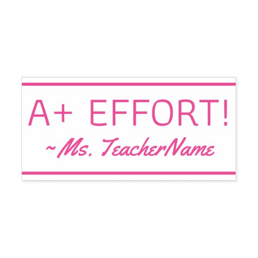Fun "A+ EFFORT!" Rubberstempel Zelfinktende Stempel (Design)