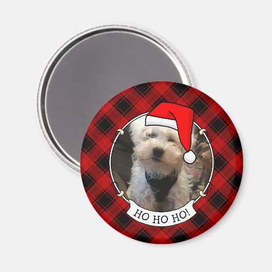 Fun, aangepast kerstrood en zwart, foto-Lijst Magneet (Voorkant / Achterkant)