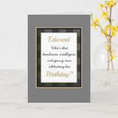 Fun, Aangepaste geboortedag-kaart van Man Kaart (Gele Bloem)