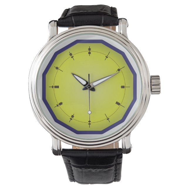 Fun Abacus Style met 12 zijden Horloge (Voorkant)