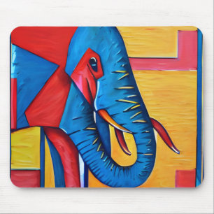 Fun Abstract Artsy Little Elephant Muismat
