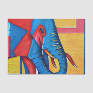 Fun Abstract Artsy Little Elephant Tissuepapier