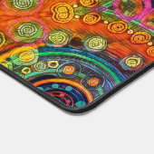 Fun Abstrait Motif moderne Rainbow Coloured Swirl (Coin)