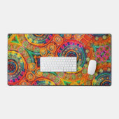 Fun Abstrait Motif moderne Rainbow Coloured Swirl (Clavier et souris)
