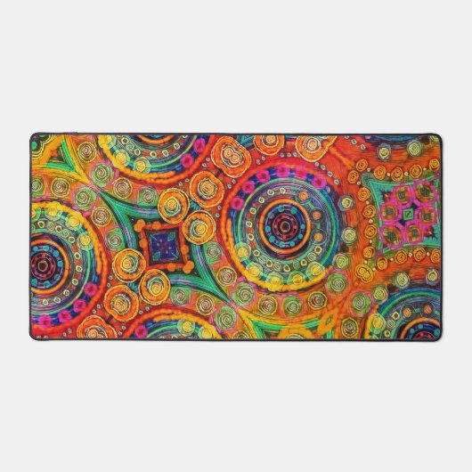 Fun Abstrait Motif moderne Rainbow Coloured Swirl (Recto)