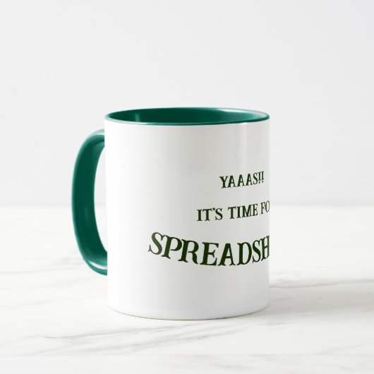 Fun Accountant Data Analist Happy Spreadsheet Team Mok (Voorkant links)