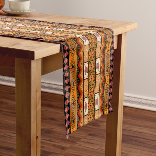 Fun African Tribal home model table runner Korte Tafelloper (Voorbeeld)